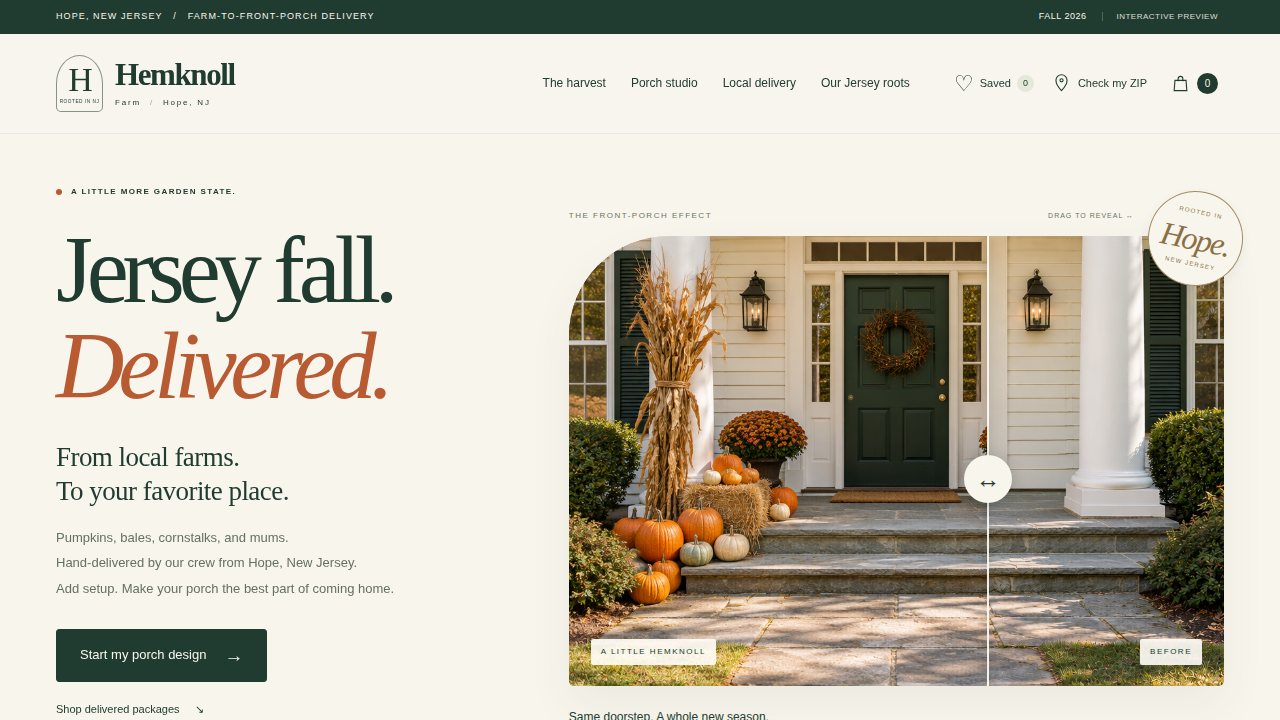 Hemknoll Farm — Jersey fall, delivered: farm-to-porch commerce site