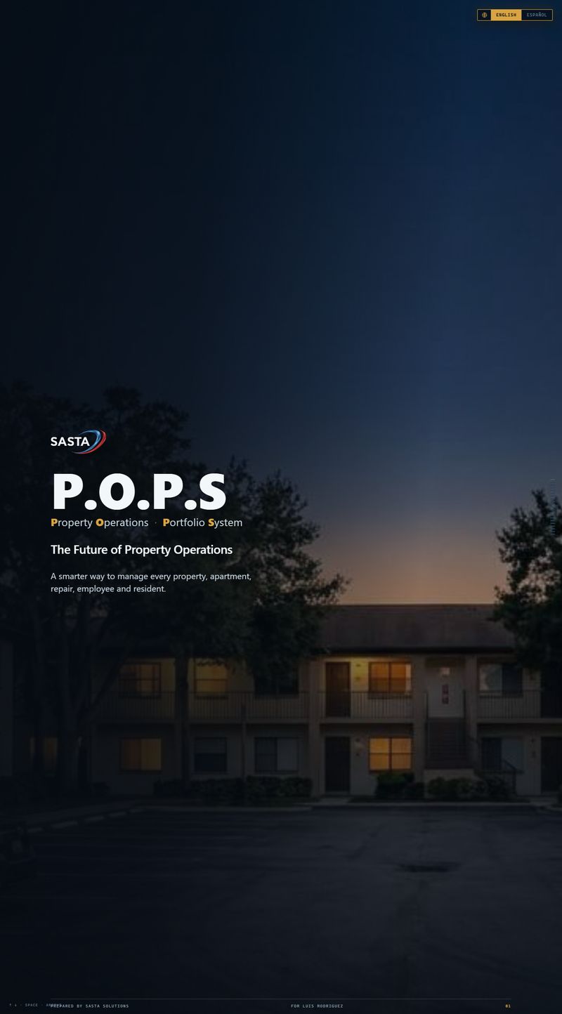 P.O.P.S · DCD Residences — live system